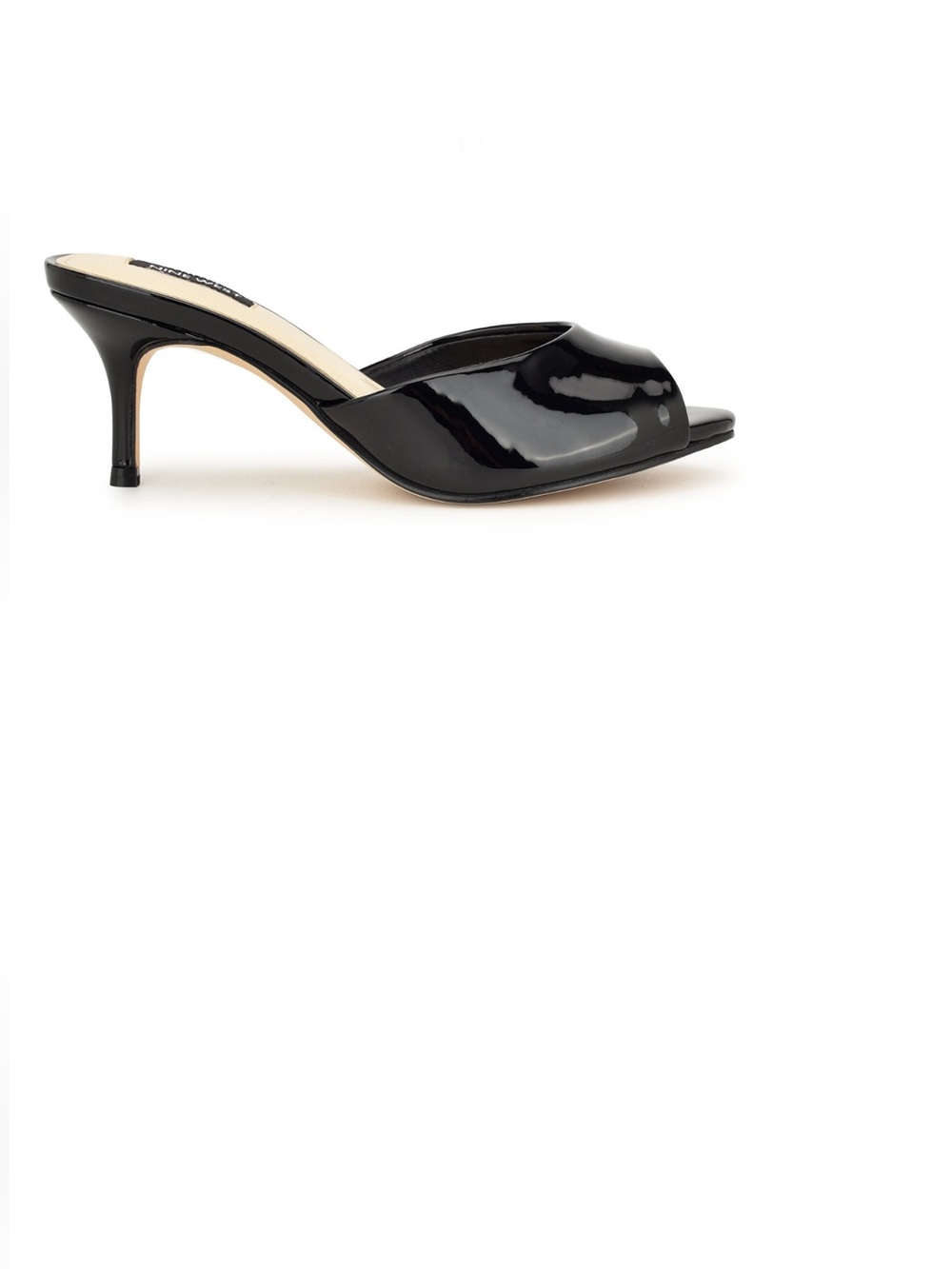 Nine West Black Patent Open-Back Slide Mule - Picture 2 of 3